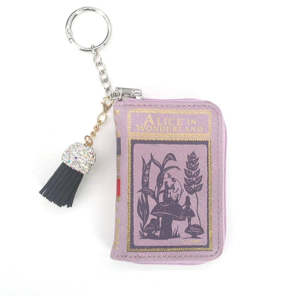 ALICE IN WONDERLAND BOOK BAG CHARM COIN PURSE IN VINYL
