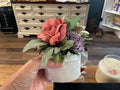 Silk flower mug