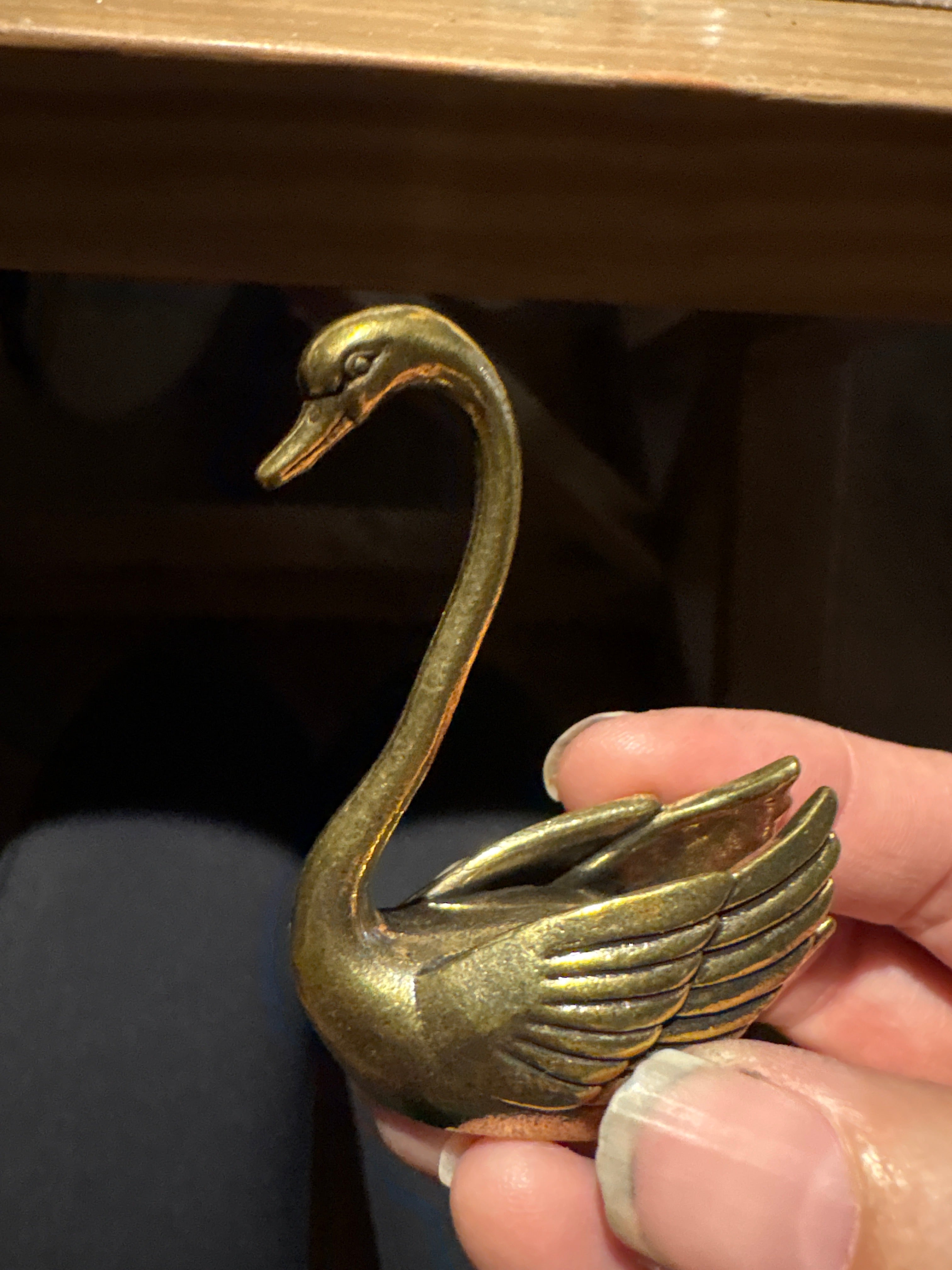 Brass swan