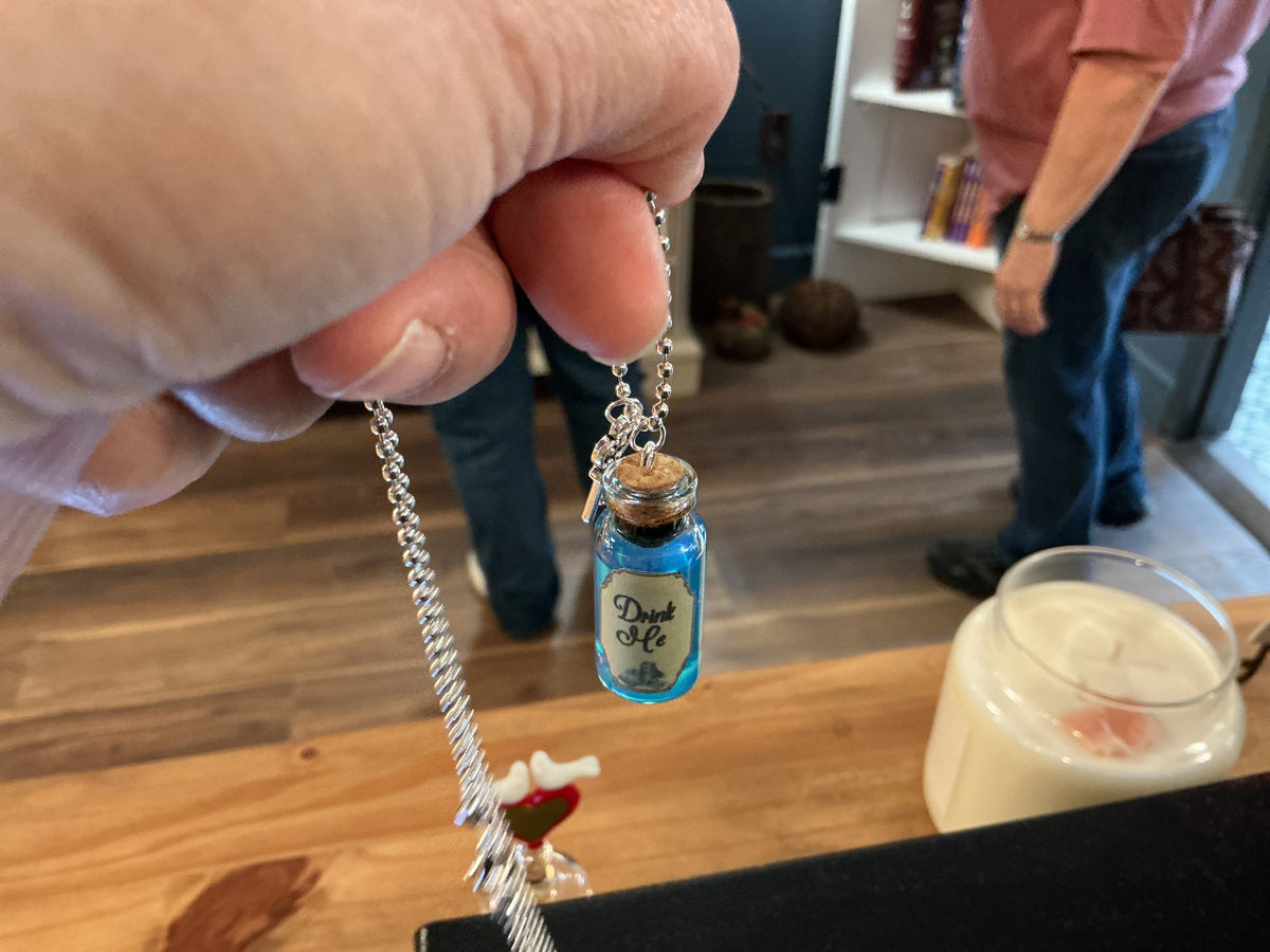 Drink me necklace