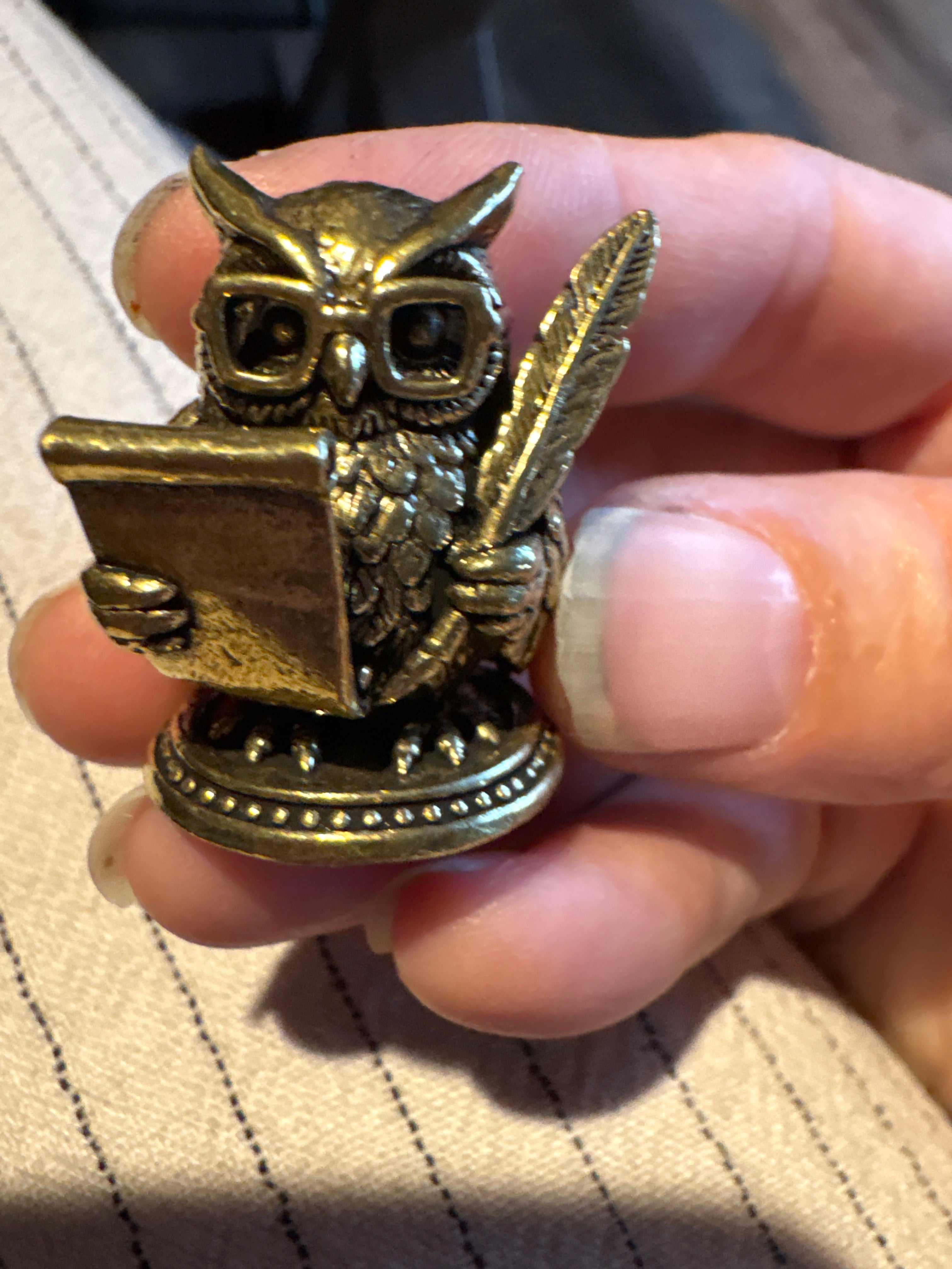 Brass scholar owl