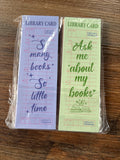 Library card bookmark